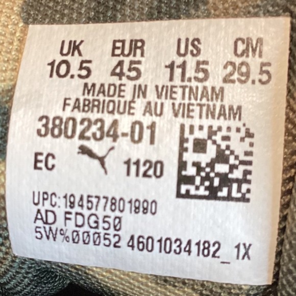 PUMA Men's El Rey 2 Buck Sneaker Black with Camo, US‎ 11.5, UK 10.5, EU 45 - Picture 8 of 9